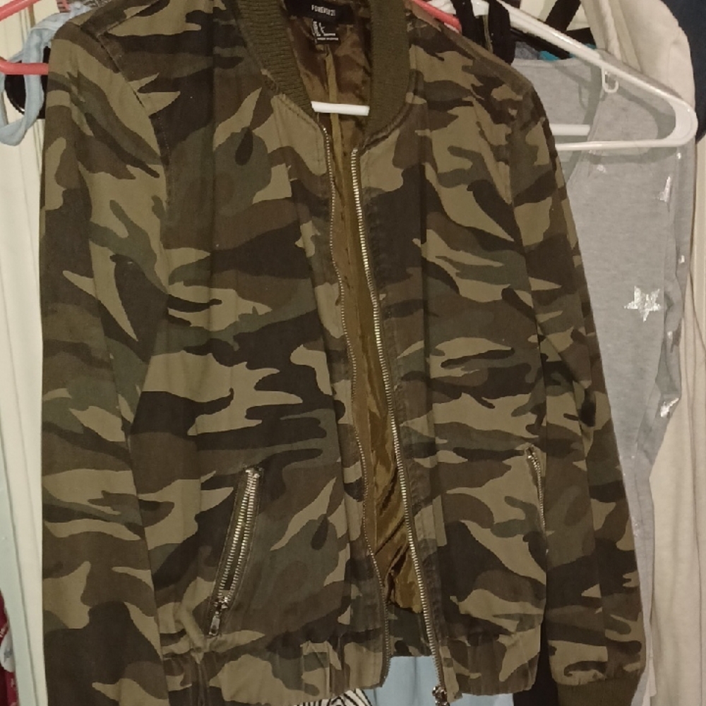 Forever 21 Bomber Camo Jacket